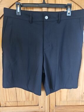 Old Navy Black Flat-Front Performance Shorts